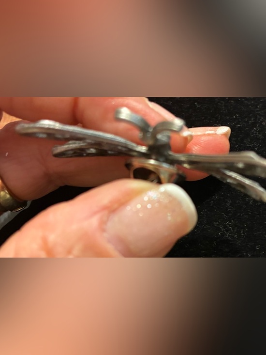 Vintage EUC  Silver Tone Dragonfly Brooch Pin-1980s - Picture 5 of 8